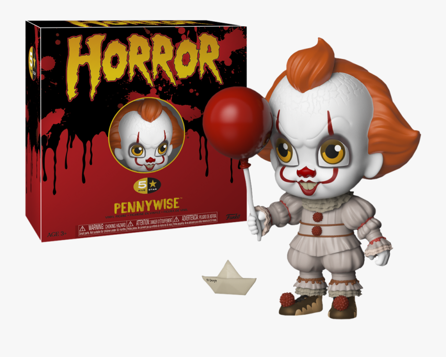 It Pennywise 5 Star Vinyl Figure Fun34009 - Funko 5 Stars Horror Pennywise, Transparent Clipart