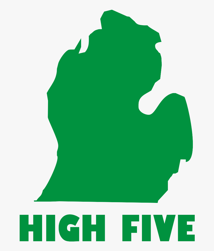 Michigan High Five Shirt - State Of Michigan High Five, Transparent Clipart