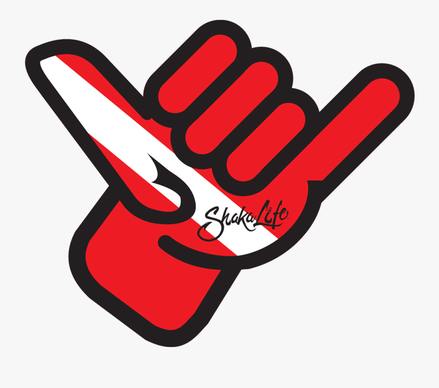Shaka Hand Die-cut Vinyl Decal"
 Class=, Transparent Clipart
