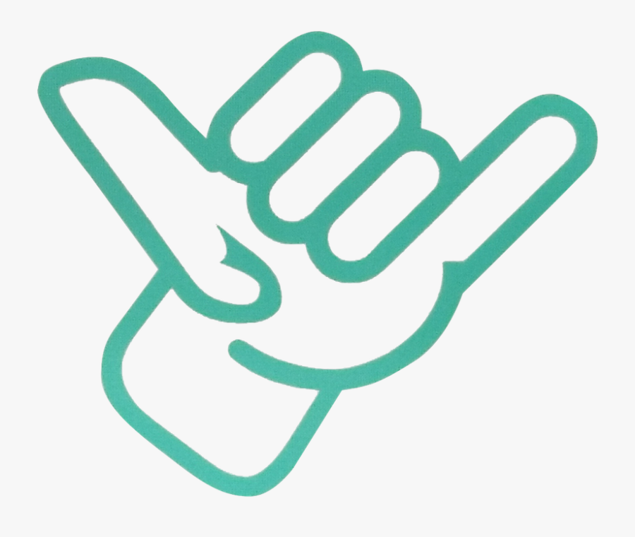 Shaka Hand Transfer Decal"
 Class= - Shaka Hand Png, Transparent Clipart