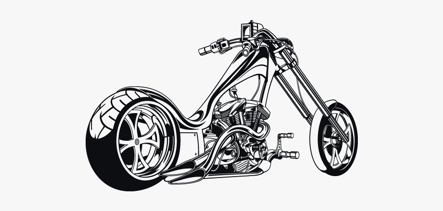 Motorcycle Clipart Bagger - Motos Chopper Png, Transparent Clipart