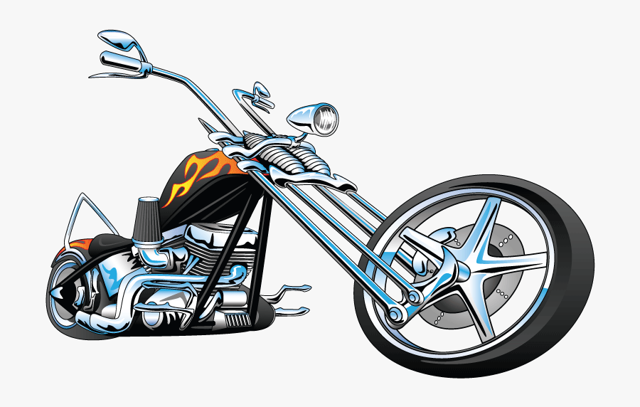 Motorbike Chopper, Transparent Clipart