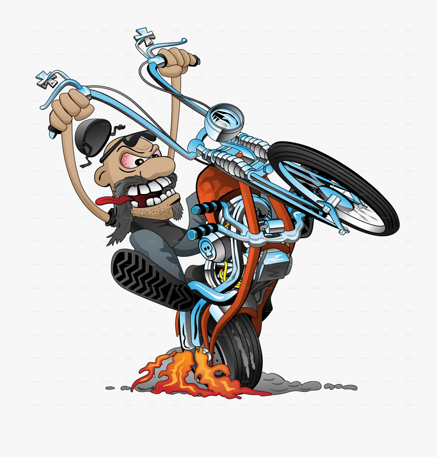 Crazy Biker, Transparent Clipart