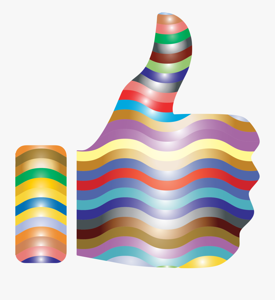 Prismatic Thumbs Up 2 Clip Arts - Graphic Design, Transparent Clipart