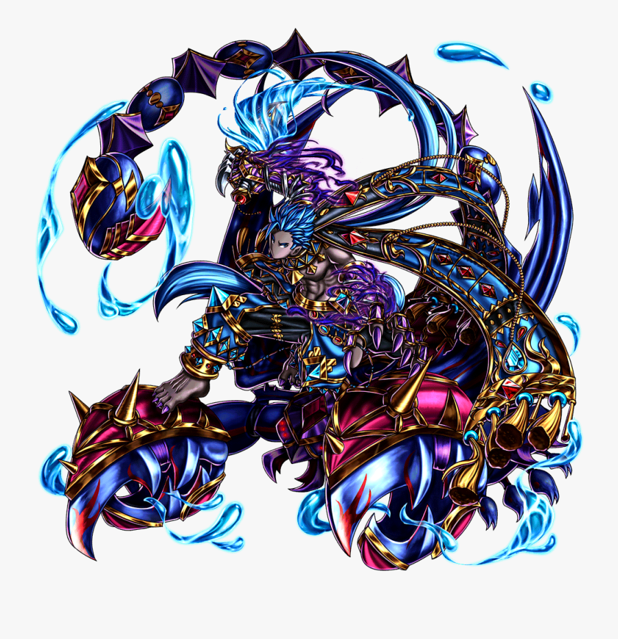 Pit Lord Saar Full Art - Grand Summoners Water Units, Transparent Clipart