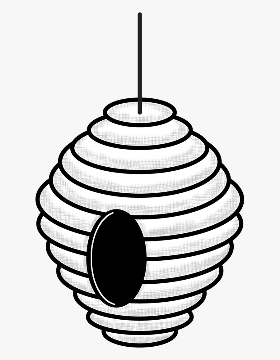 Outline Bee Hive Clip Art, Transparent Clipart