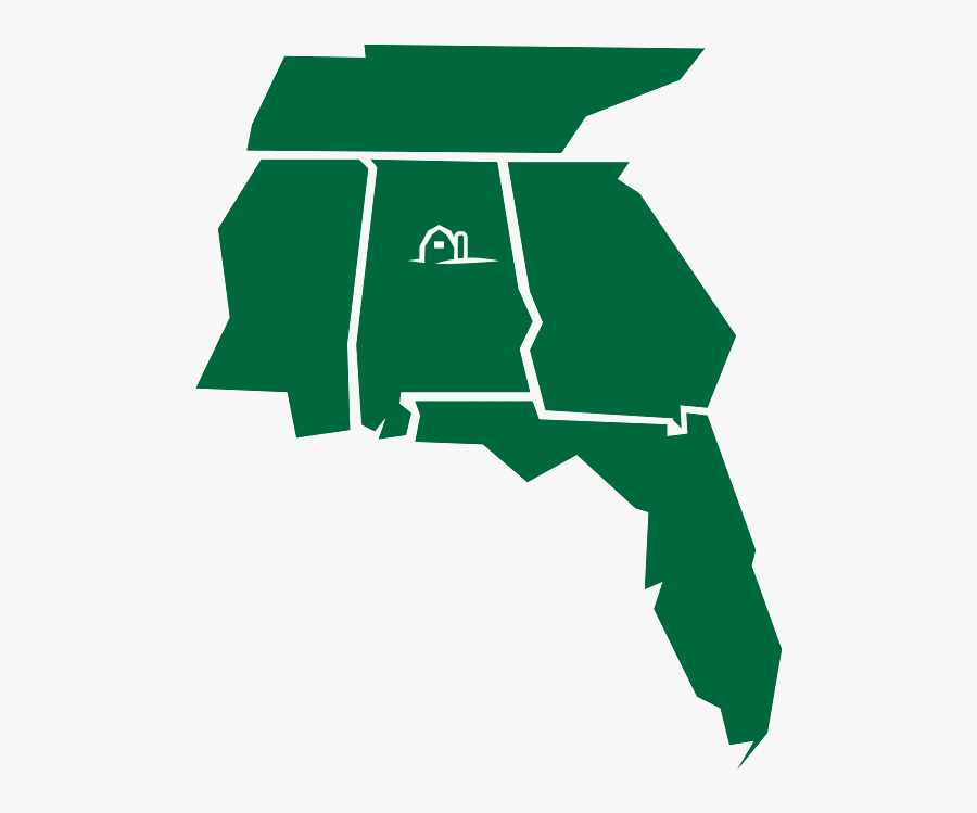 Locations - Tennessee Mississippi Alabama Georgia And Florida, Transparent Clipart