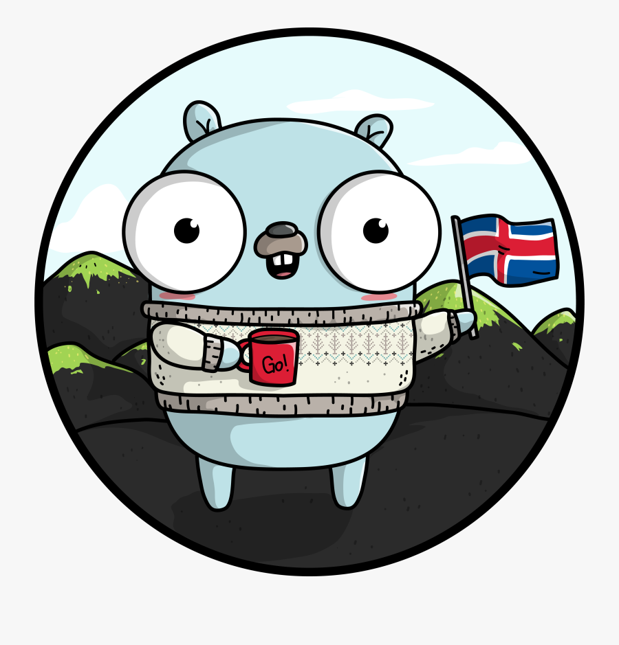 Mid 300 Blue Gopher Scene - Cartoon, Transparent Clipart