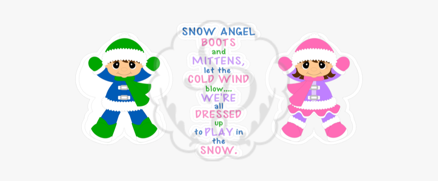Snow Angel Boy And Girl, Transparent Clipart