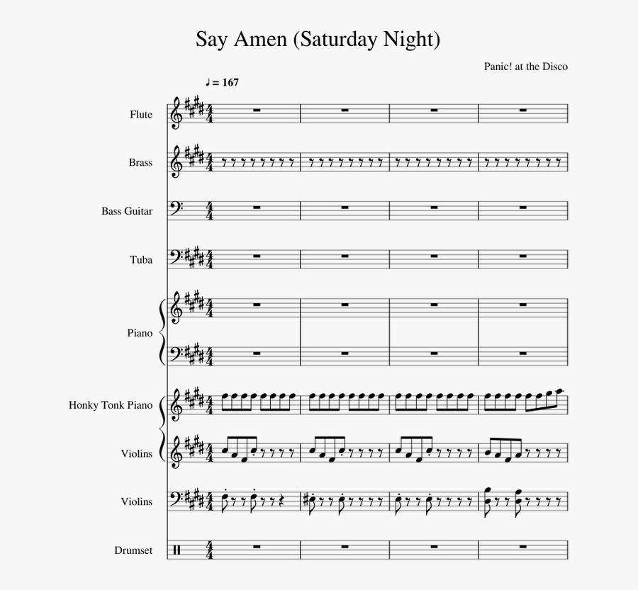 Transparent Panic At The Disco Png - Sheet Music, Transparent Clipart