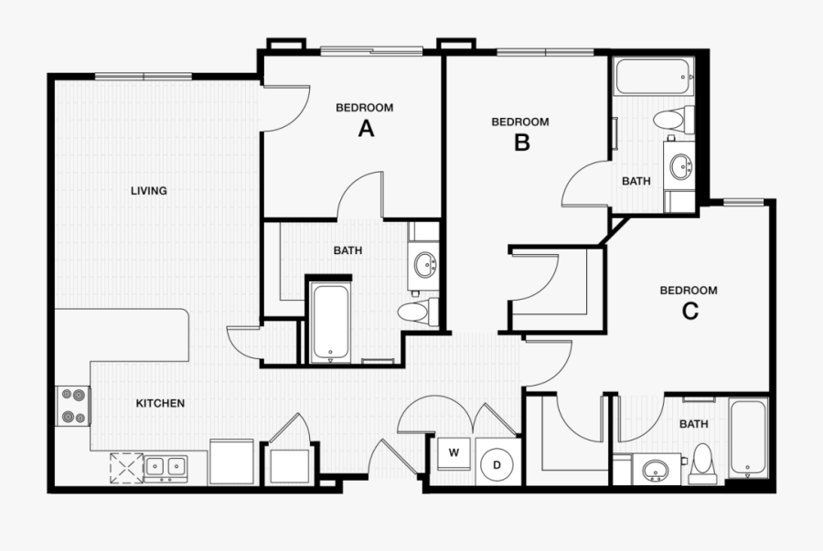 Floor Plan C1 - Chief Architect Floor Plan, Transparent Clipart