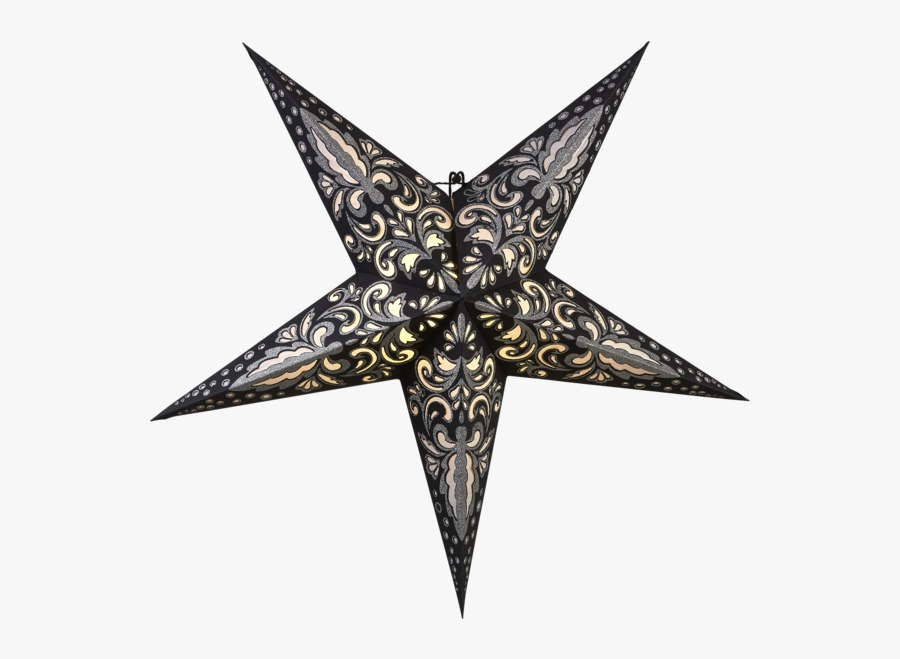 Paper Star Blaze - Adventsstjärna Svart, Transparent Clipart