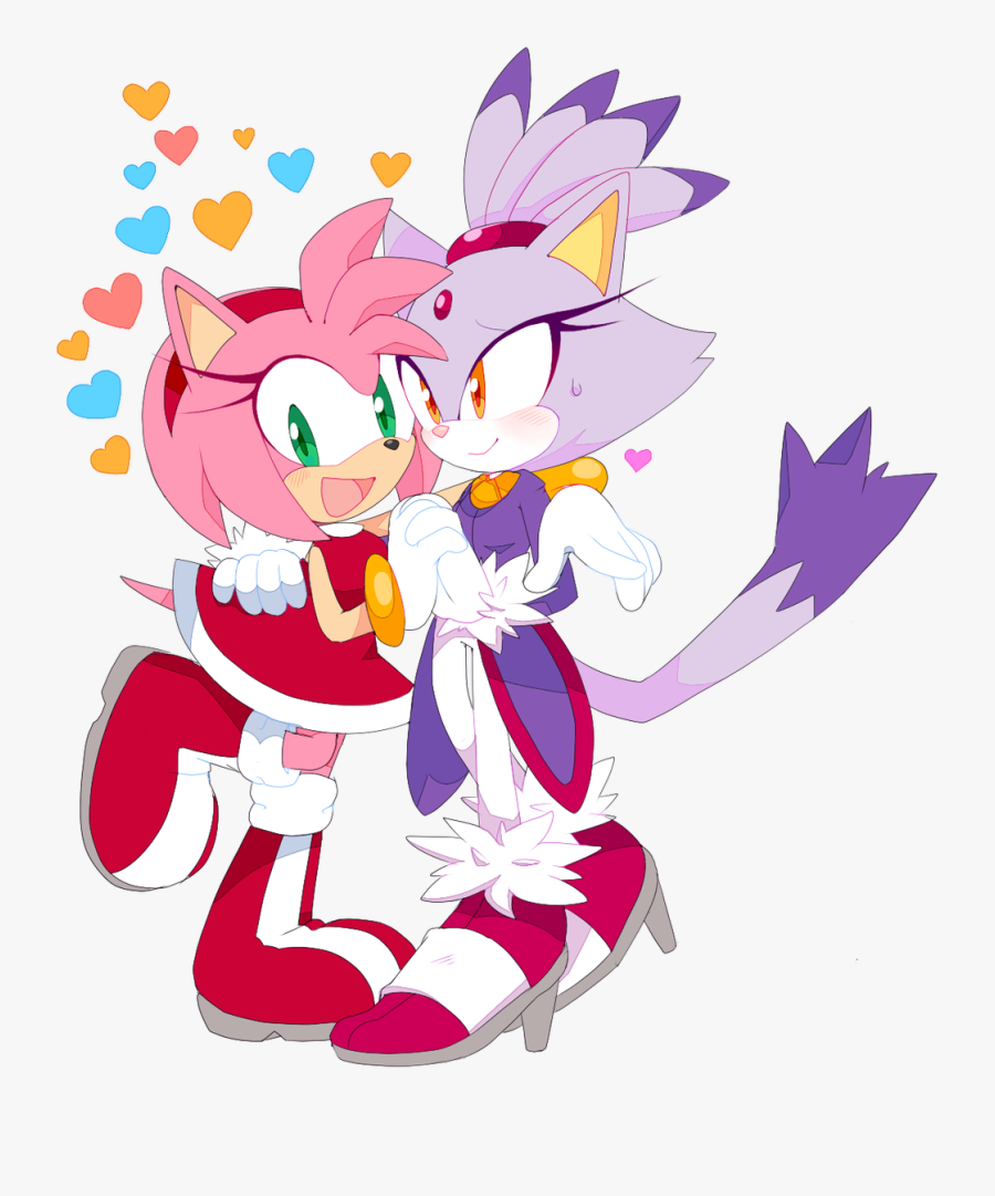 Amy And Blaze, Transparent Clipart