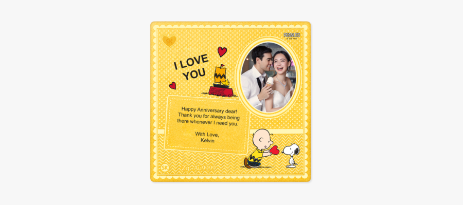 Sk Jewellery Customizable Snoopy 999 Pure Gold Bar - Cartoon, Transparent Clipart