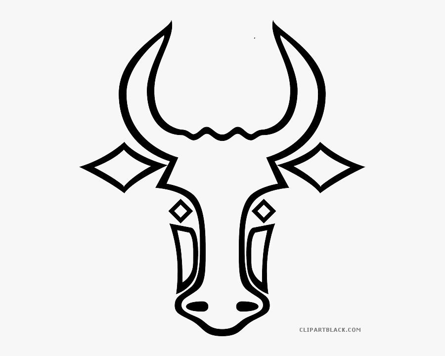 Goat Clipart Middle - Easy Bull Head Drawing, Transparent Clipart