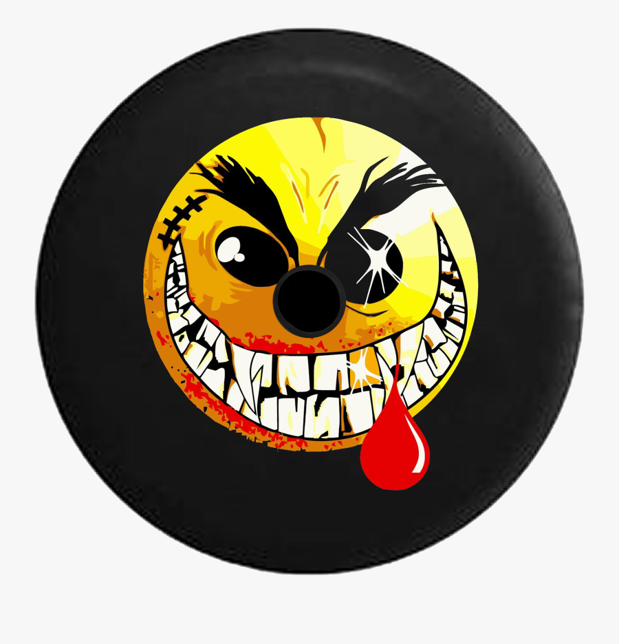 Jeep Wrangler Jl Backup Camera Evil Crazy Smiley Face - Evil Smiley Face Png, Transparent Clipart