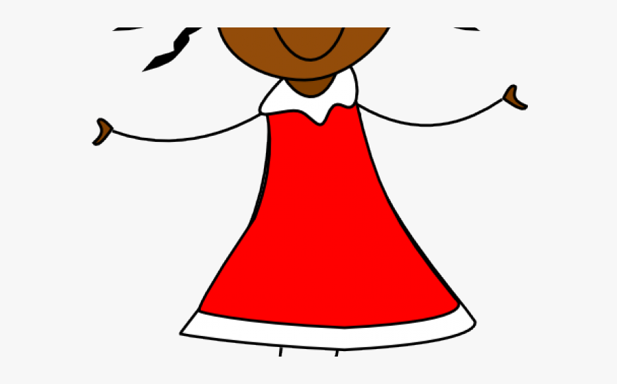 Girl In Red Dress Clipart, Transparent Clipart