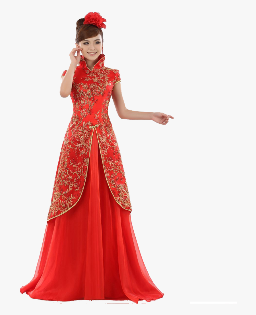 Clip Art Wedding Dress Chinese Marriage - Chinese Traditional Dress Plisse, Transparent Clipart