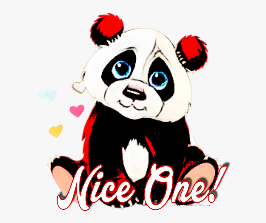 #niceone #compliments #compliment #panda #mandylh #freetoedit - Cute Panda Clip Art, Transparent Clipart