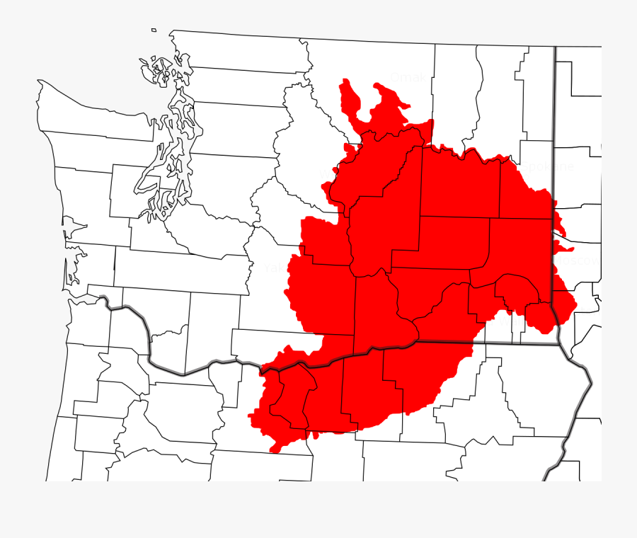 Clip Art Columbia Wikipedia - Columbian Plateau Area Covered, Transparent Clipart