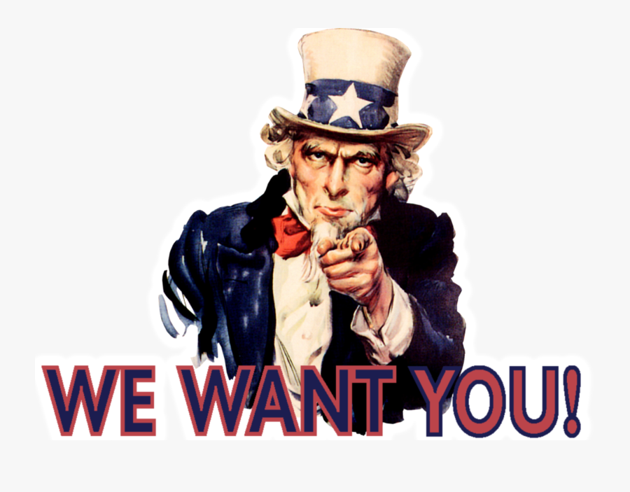 Want You Uncle Sam, Transparent Clipart