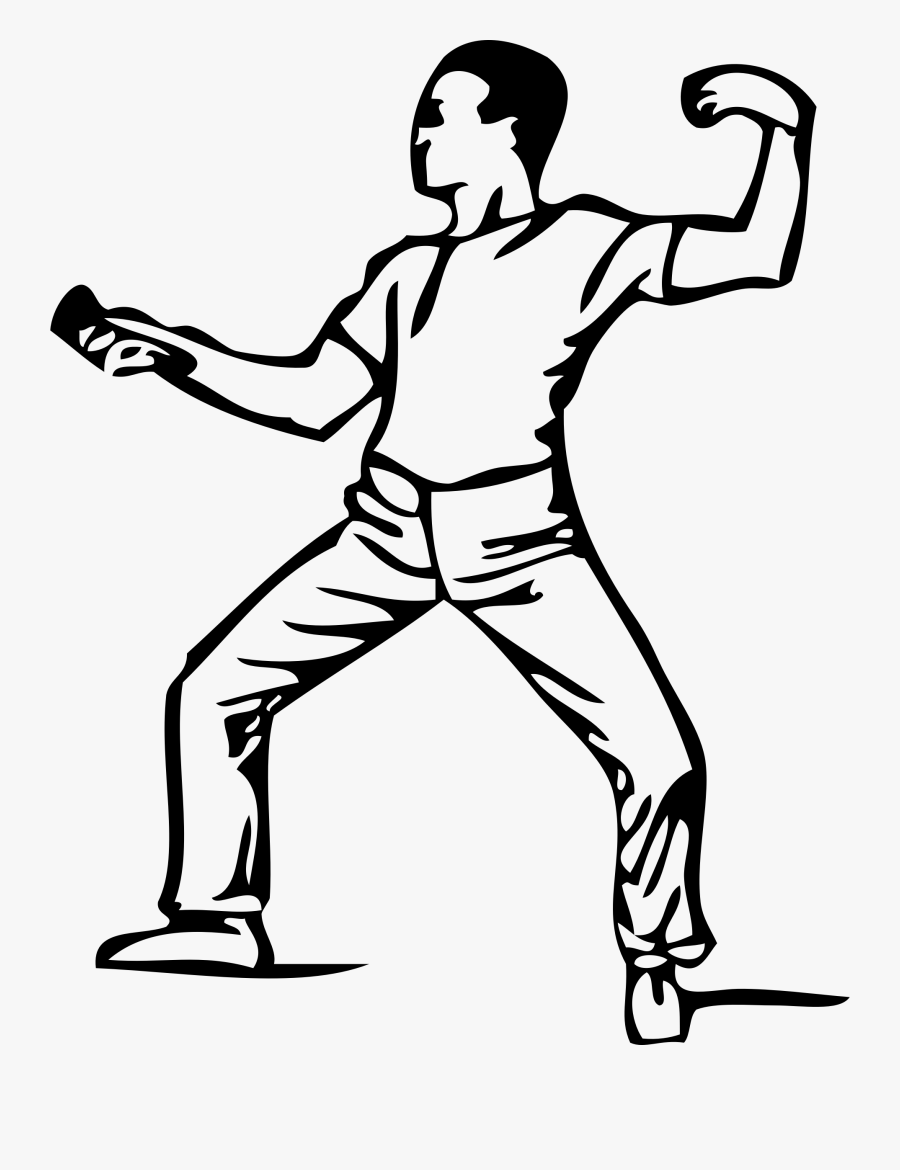 On Guard Clip Arts - Posicion De Guardia Esgrima, Transparent Clipart