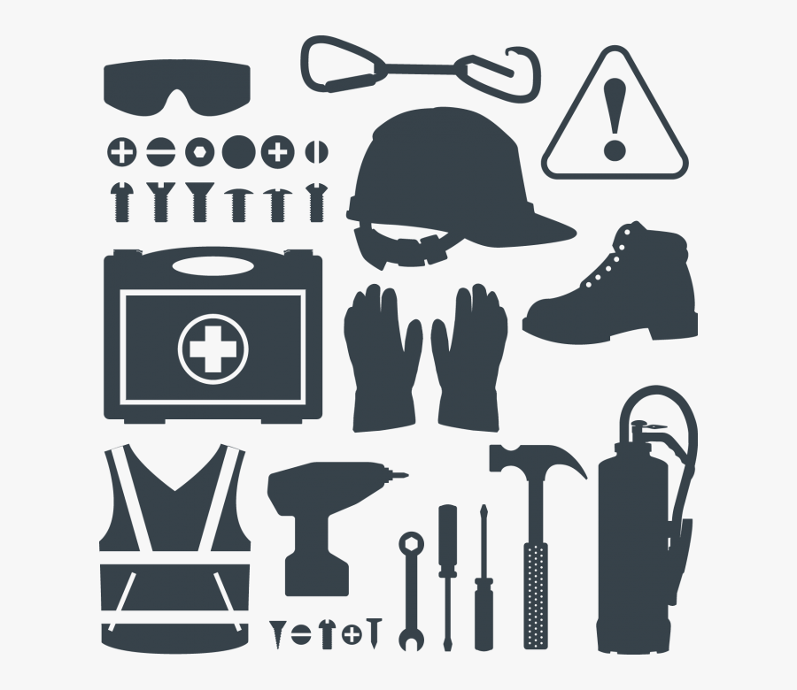 Construction Safety Background Designs, Transparent Clipart