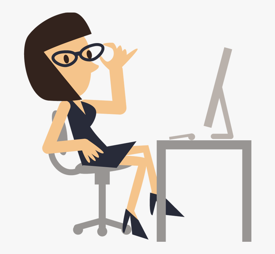 1dsp 20160104 Business - Girl Working Png, Transparent Clipart