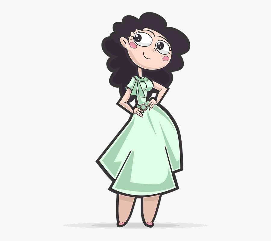 Woman, Linda, Brunette, Female, Model, Young, Beauty - Cartoon, Transparent Clipart