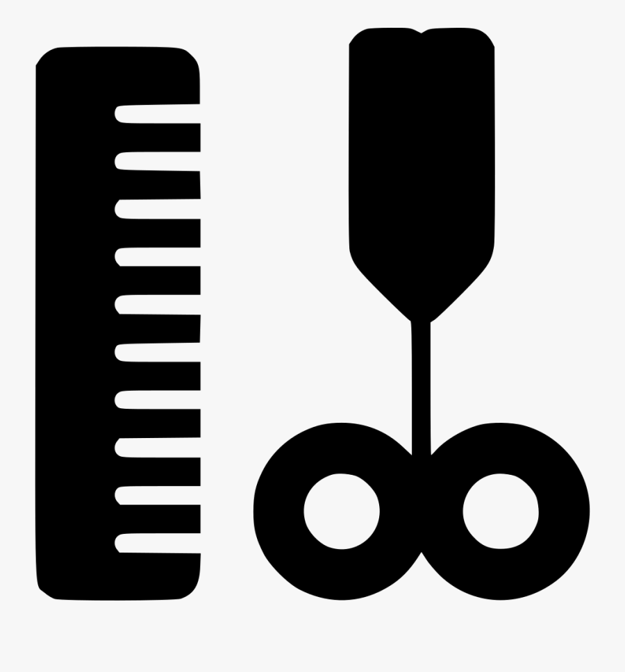 Scissors And Comb, Transparent Clipart