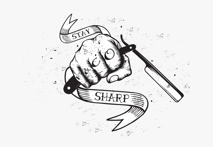 Transparent Barber Razor Png - Barber Scissors Drawing, Transparent Clipart