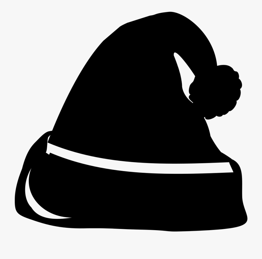 Santa Claus Hat - Icon Santa Hat Black Transparent, Transparent Clipart