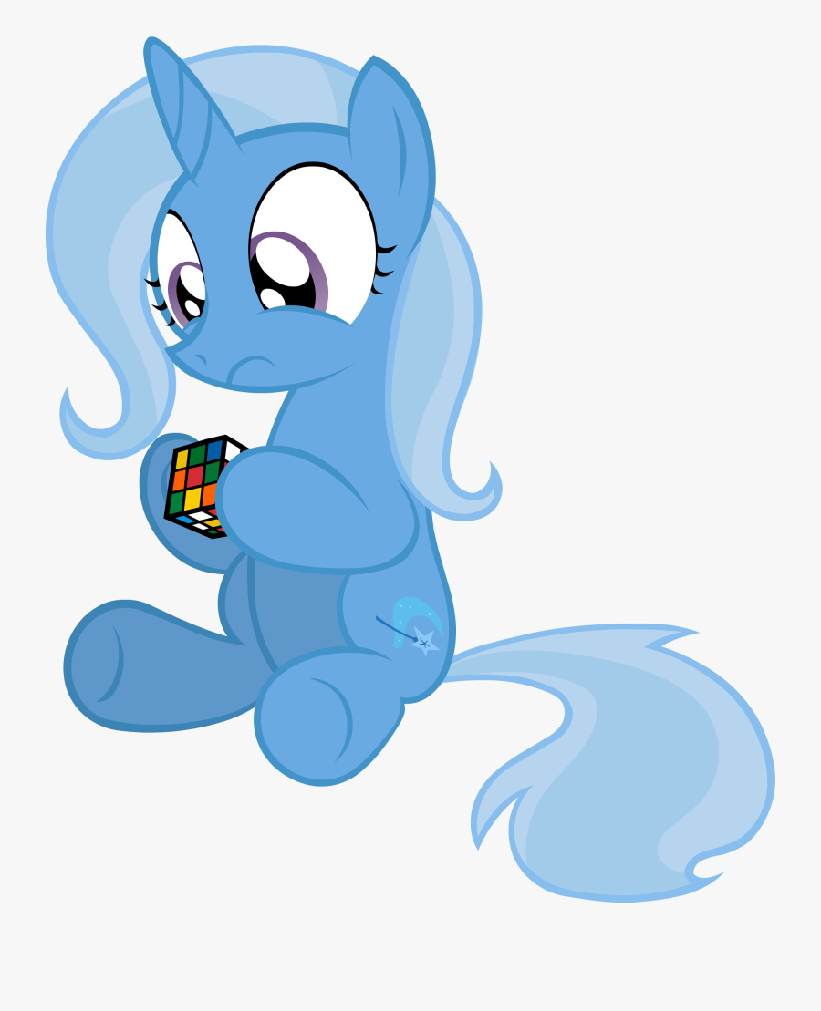Twilight Sparkle Rarity Trixie Pony Blue Mammal Cartoon - My Little Pony Rubix Cube, Transparent Clipart