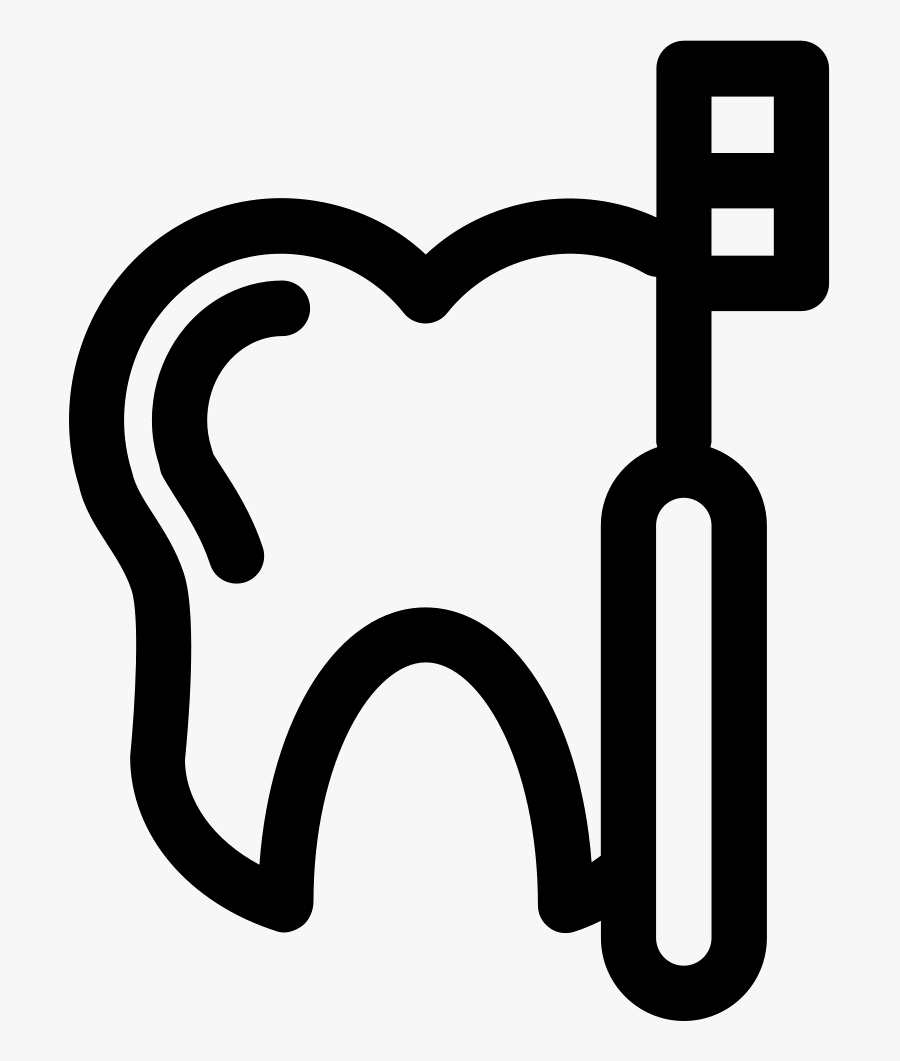 Tooth And Dentist Tool Outlines - Dentist Icon Png, Transparent Clipart