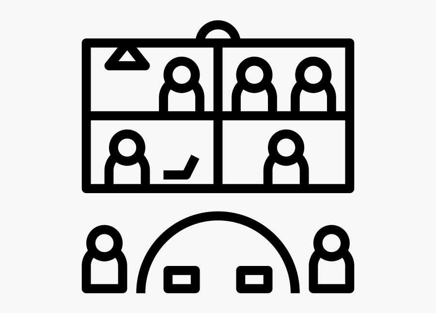 An Icon Of Two People Sitting At A Conference Table, Transparent Clipart