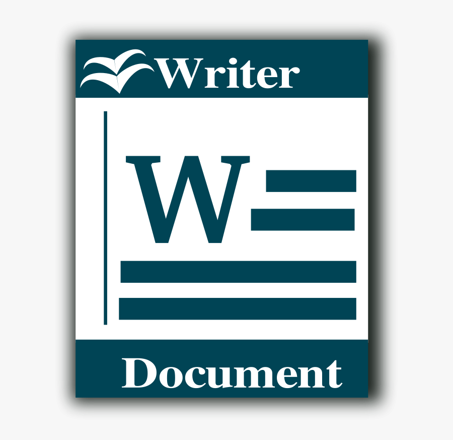 Free Vector Libre Office Writer Icon - Writer Word Processor Icon, Transparent Clipart