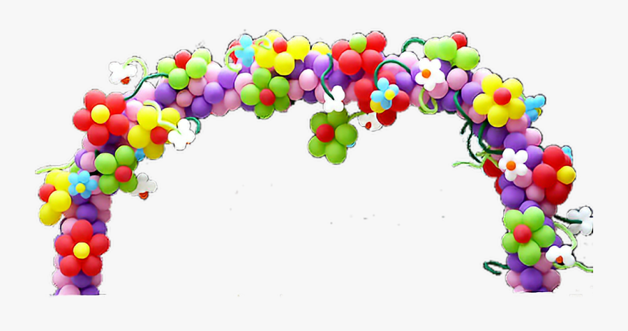 #birthday #party #balloon #balloons #balloonsculptures - Flower Balloon Arch, Transparent Clipart