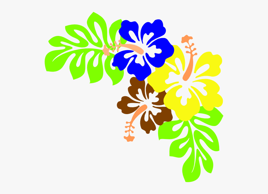 Setting Clipart Hawaiian - Hawaiian Flowers Transparent Background, Transparent Clipart
