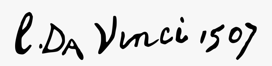 Signature Leonard De Vinci, Transparent Clipart