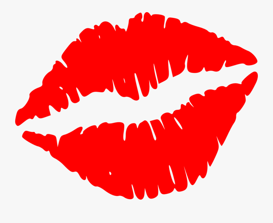 Kiss, Lips Red Full Vector Graphic - Kissin Kate Barlow Lipstick, Transparent Clipart