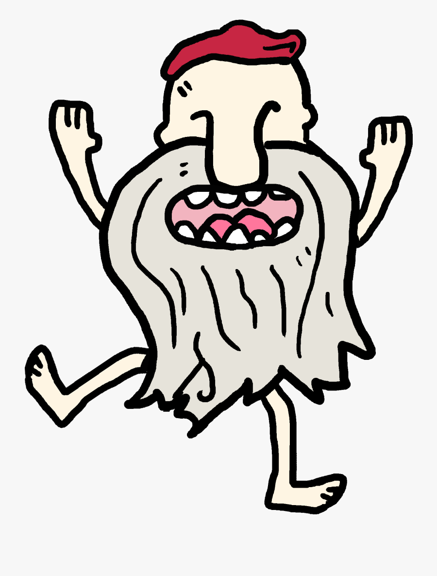 Crazy Old Naked Man Drawing, Transparent Clipart