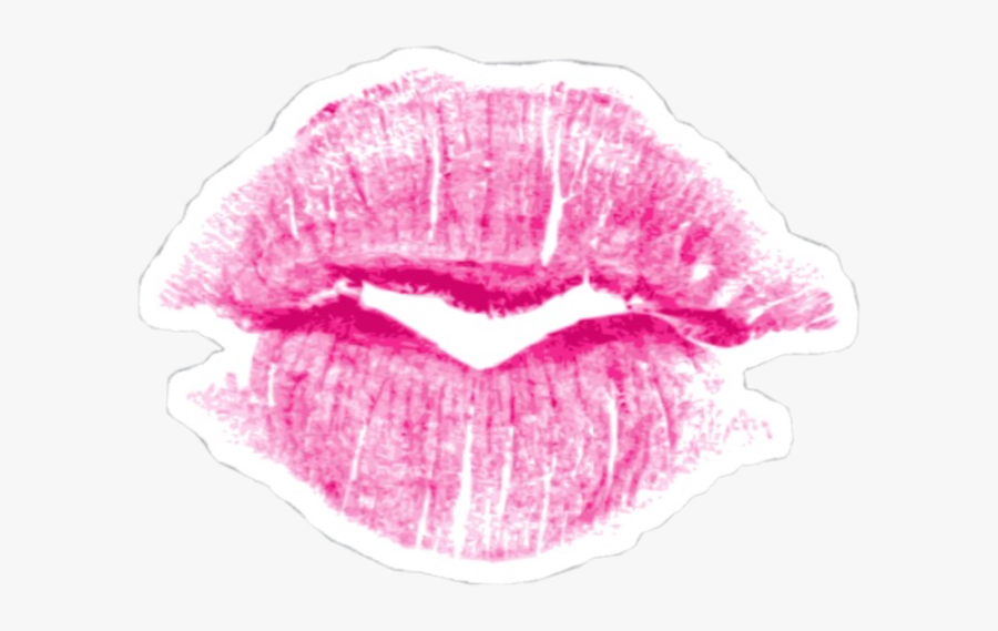 #lipstick #lips #print #sticker #cute #pink #mark #lipstickmark - Lipstick Imprint, Transparent Clipart