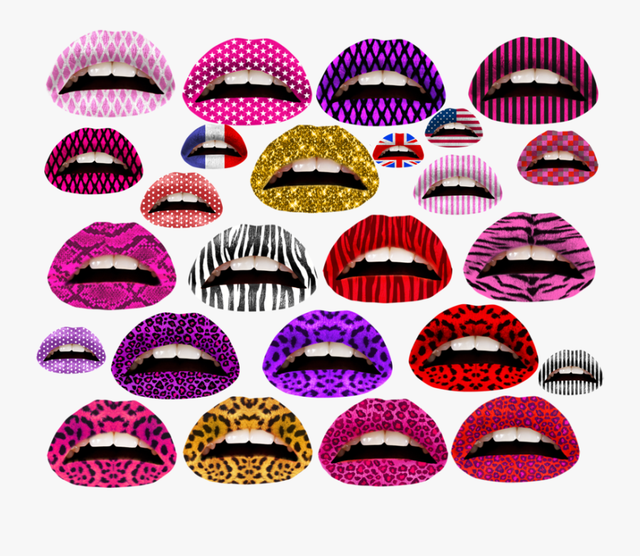 Violent Lips Tattoo, Transparent Clipart