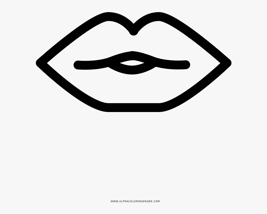 Lips Coloring Page - Labios Para Dibujar Y Colorear, Transparent Clipart
