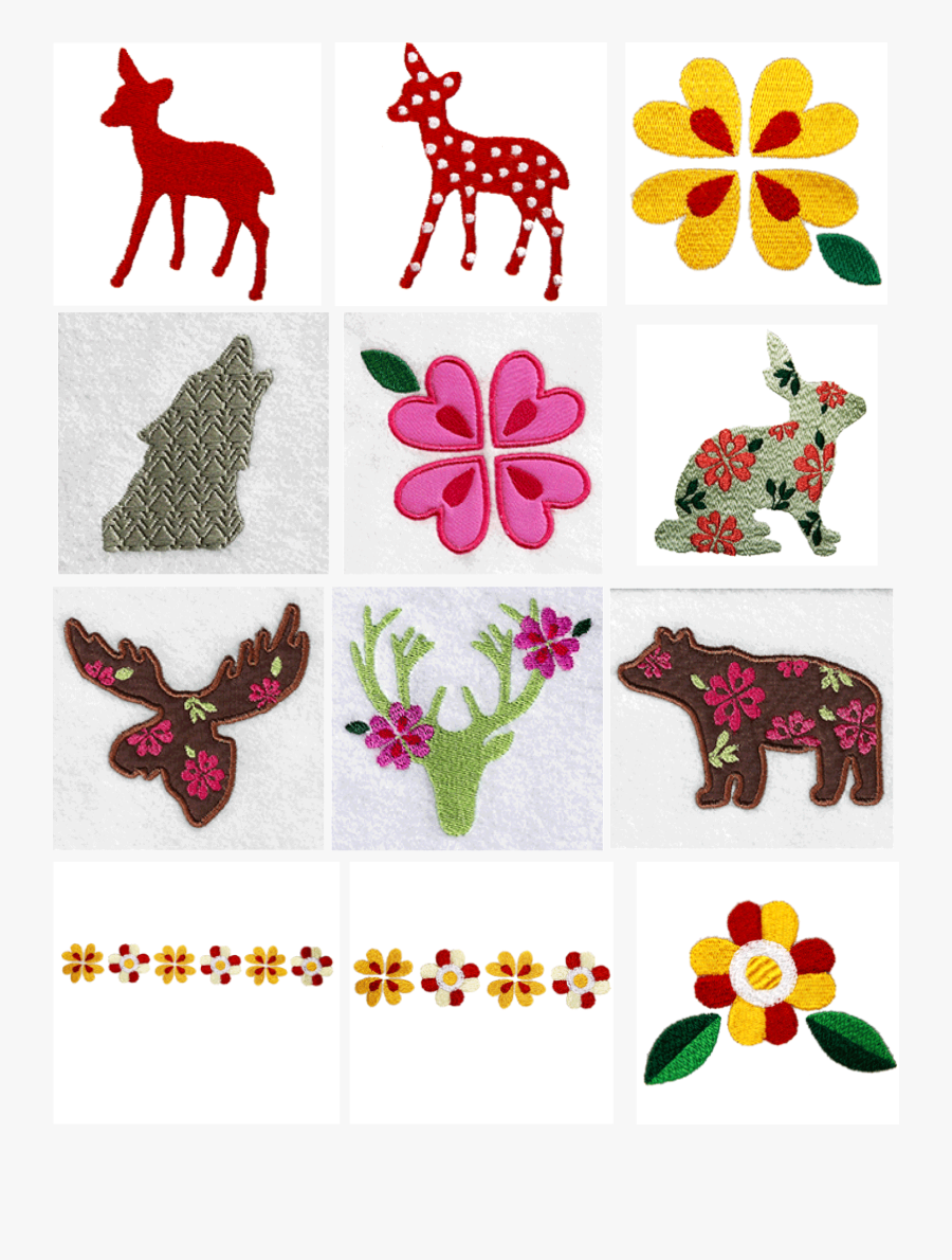 Animal Embroidery Designs, Transparent Clipart