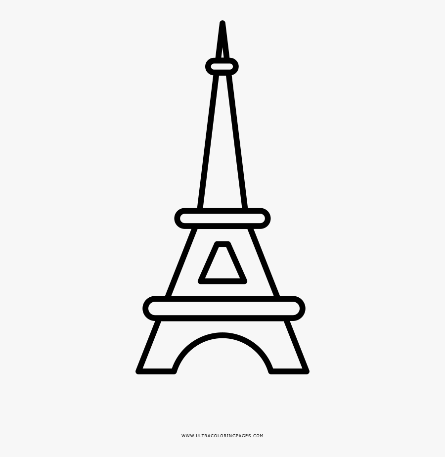 Eiffel Tower Coloring Page - City Icon Tower Eiffel Love, Transparent Clipart