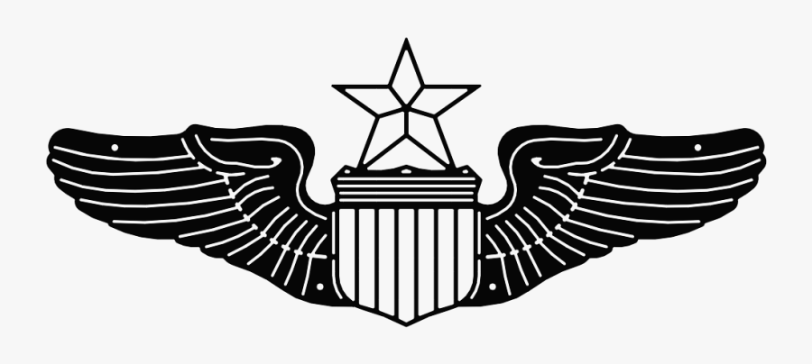 Usaf Pilot Wings Black, Transparent Clipart