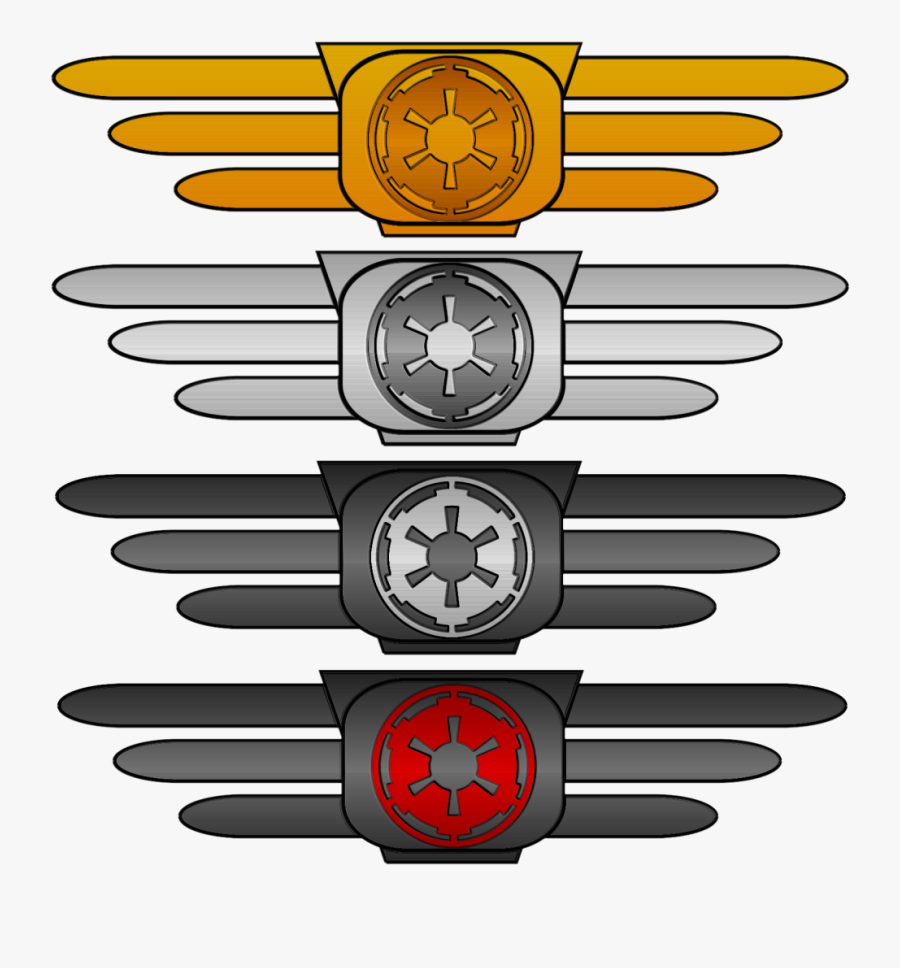 Imperial Pilot Wings, Transparent Clipart