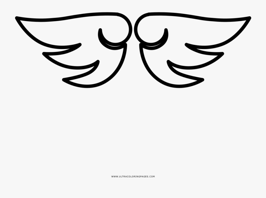 Wings Coloring Page - Line Art, Transparent Clipart