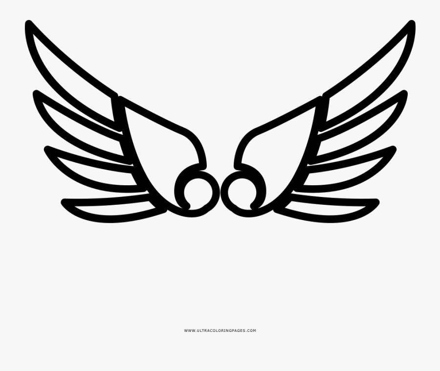 Wings Coloring Page - Insignia De Piloto Para Colorear, Transparent Clipart